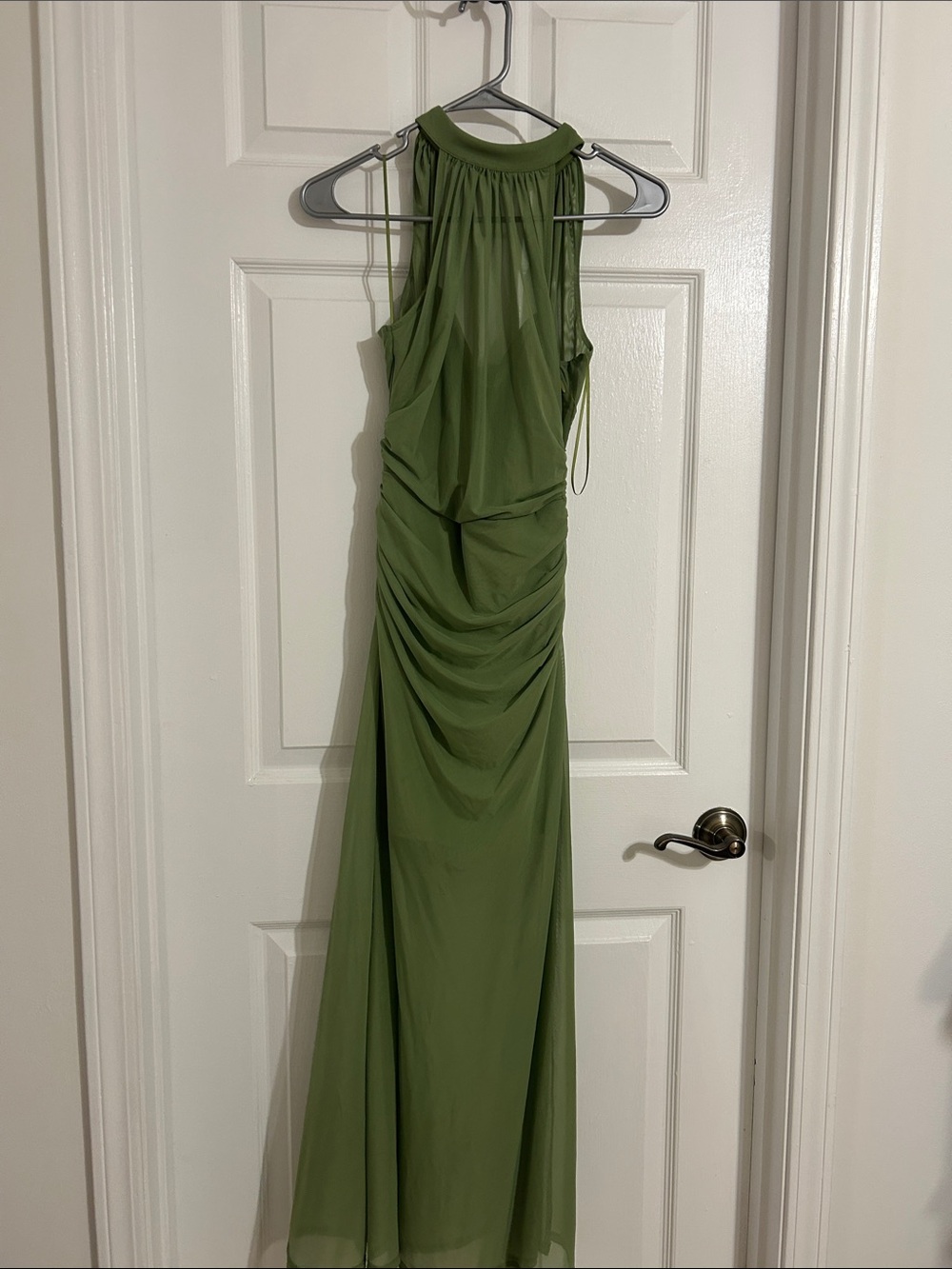 Abercrombie & Fitch Olive Halter Maxi Dress